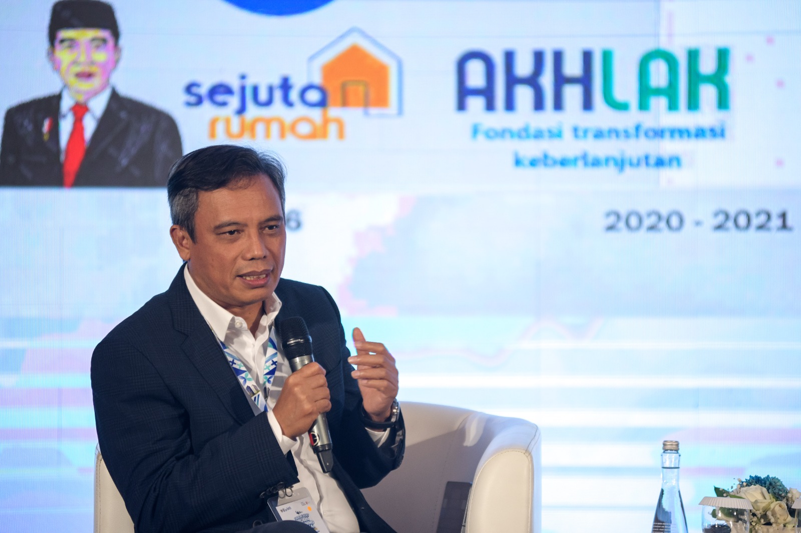 CEO BTN Nixon Napitupulu kala menjelaskan kualitas SDM perseroan dalam BUMN Learning Festival 2024. FOTO - ISTIMEWA Tuan Rumah BLF 2024, BTN Dukung Pembentukan SDM Agile