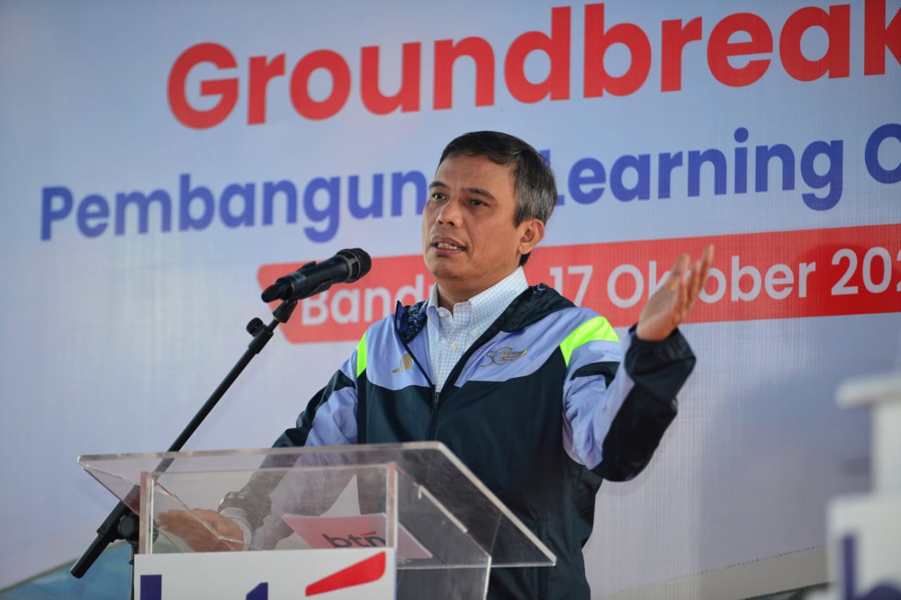 Nixon Napitupulu, Dirut BTN kala menjelaskan pentingnya SDM unggul dalam mendongkrak layanan kepada masyarakat. FOTO - ISTIMEWA Kerek Kualitas SDM, Ini Tindakan Strategis BTN
