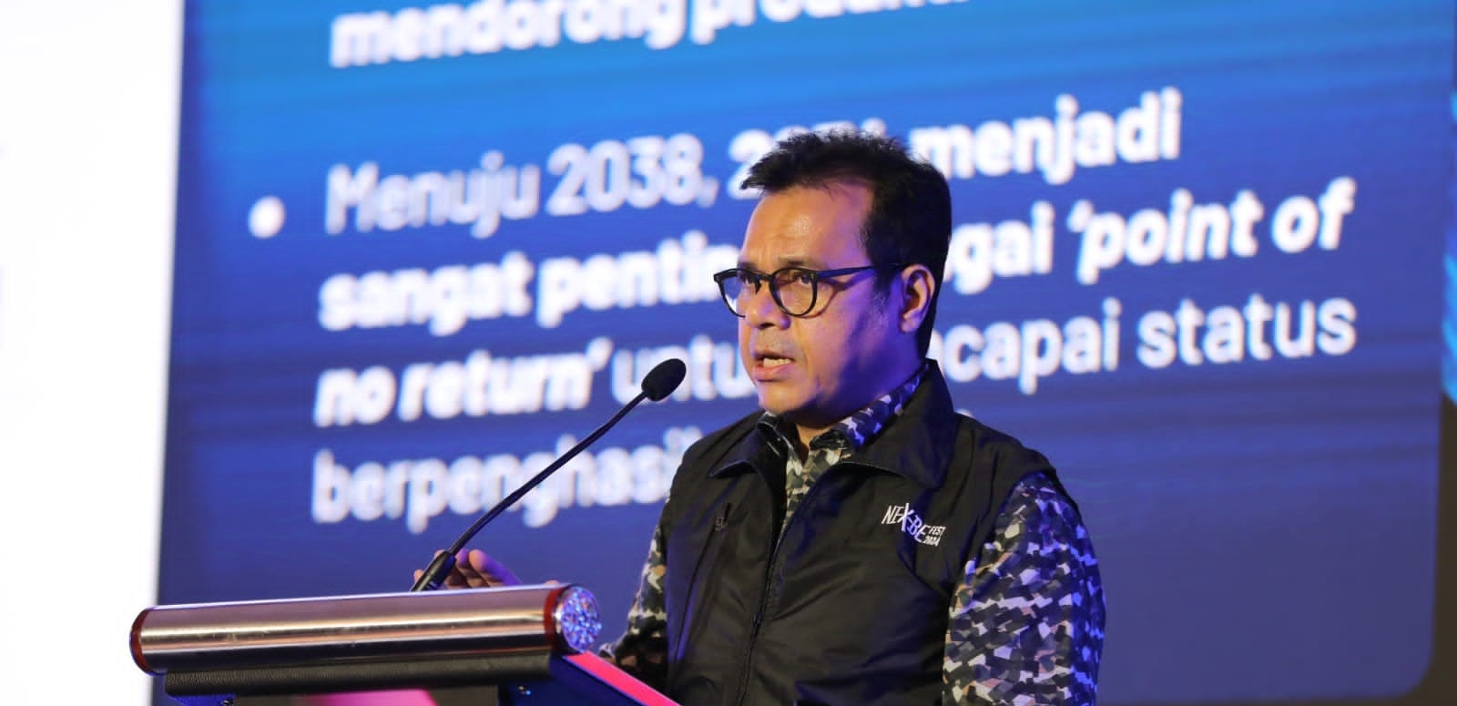 Wakil Menteri Komunikasi dan Digital Nezar Patria. Dok. Telkom. Nex-BE Fest 2024, MDI Ventures Wujudkan Inklusi Digital Berkelanjutan