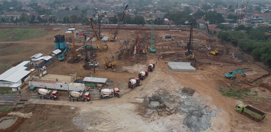 Salah satu proyek garapan Indonesia Pondasi Raya. FOTO - ISTIMEWA Laba dan Pendapatan IDPR Kompak Melorot, Telisik Lengkapnya