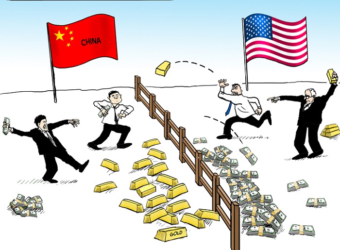 ilustrasi perang dagang AS vs China. DOK/ISTIMEWA Perang Dagang AS-China Guncang Rupiah & Pasar Saham, Kita Harus Apa?