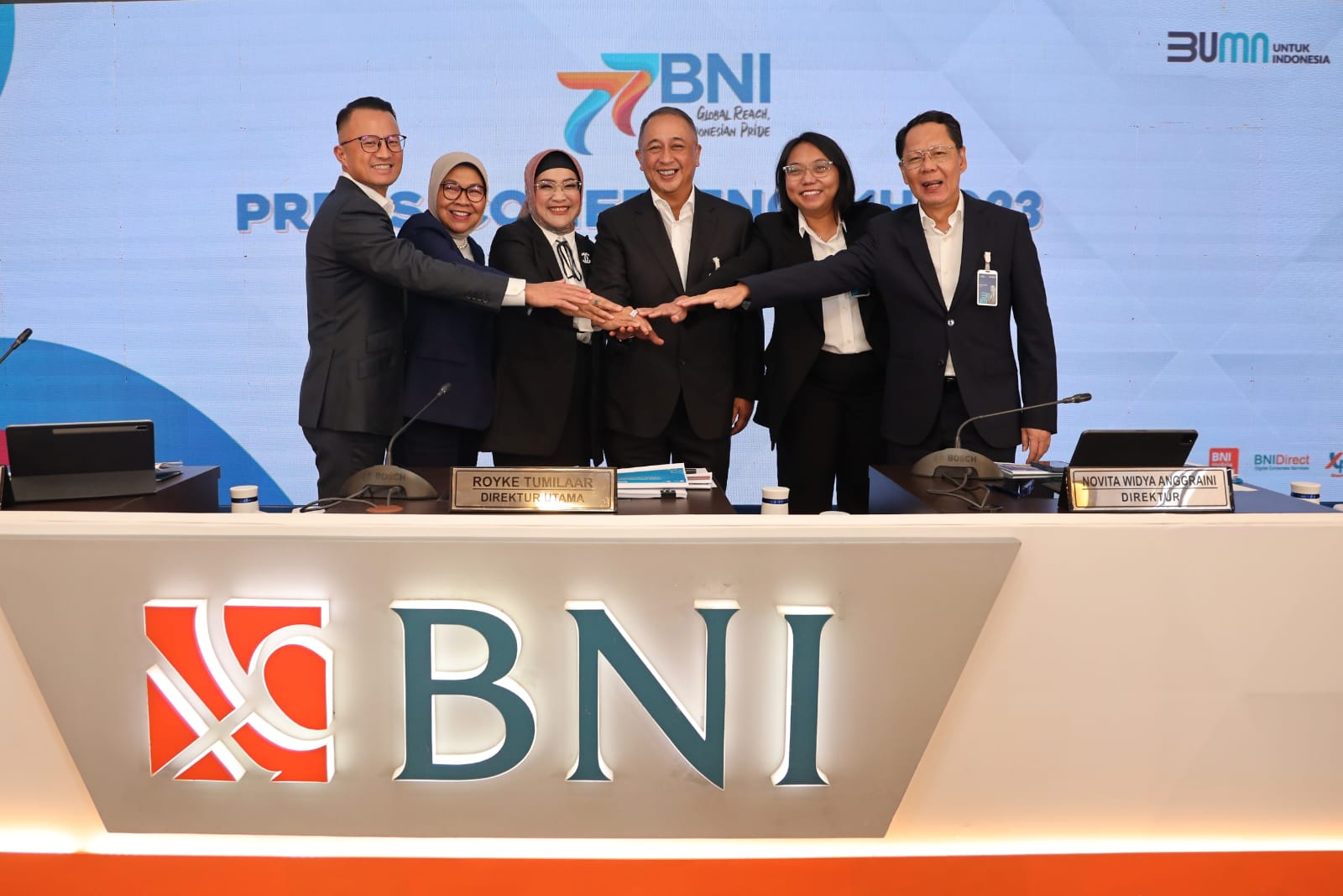Pengurus Bank BNI pada suatu kesempatan. FOTO - ISTIMEWA Abaikan Dividen, Komisaris Ini Lego 5 Juta Saham BBNI