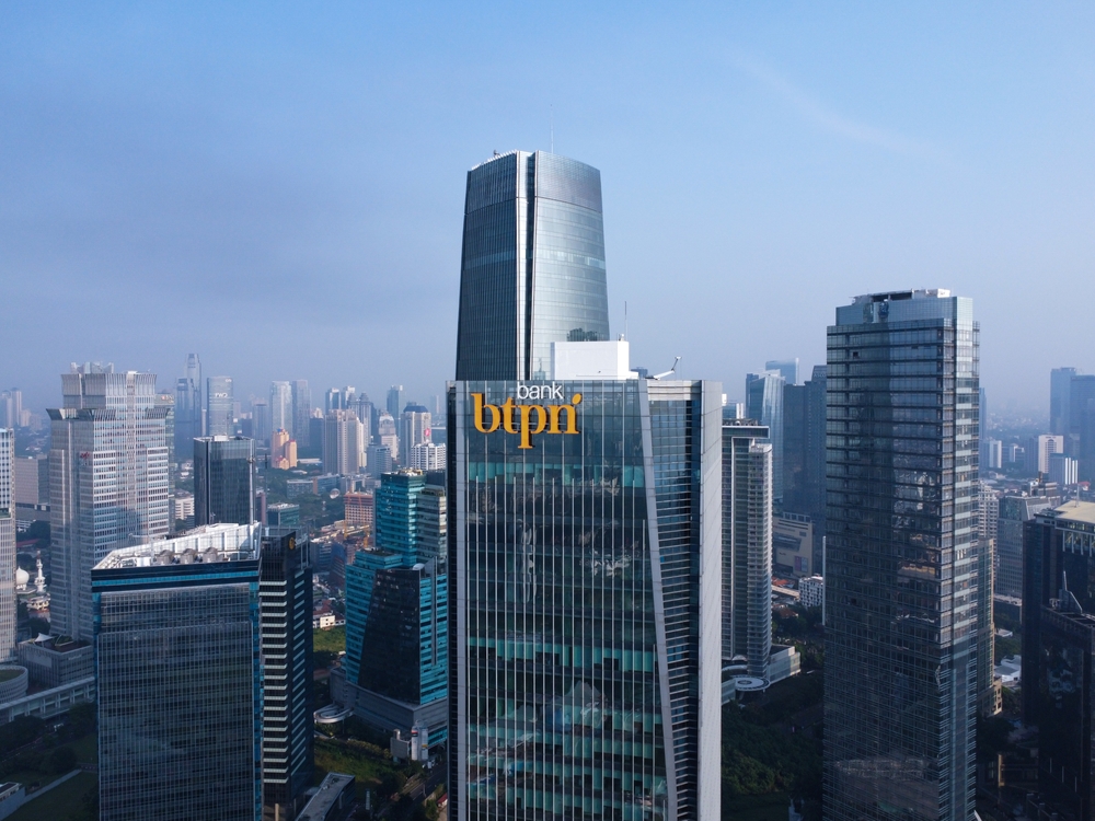 Gedung Bank BTPN, induk usaha BTPS tampak berdiri kukuh. FOTO - ISTIMEWA Catat! Ini Jadwal Dividen BTPS Rp34,5 per Lembar