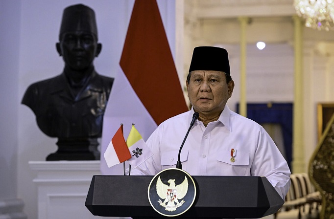 Presiden Republik Indonesia, Prabowo Subianto, menyampaikan ucapan belasungkawa yang mendalam atas wafatnya Paus Fransiskus, yang berpulang pada Senin pagi waktu Vatikan, 21 April 2025. (Foto: BPMI Setpres) Presiden: Kesederhanaan Paus Fransiskus Teladan bagi Kita Semua