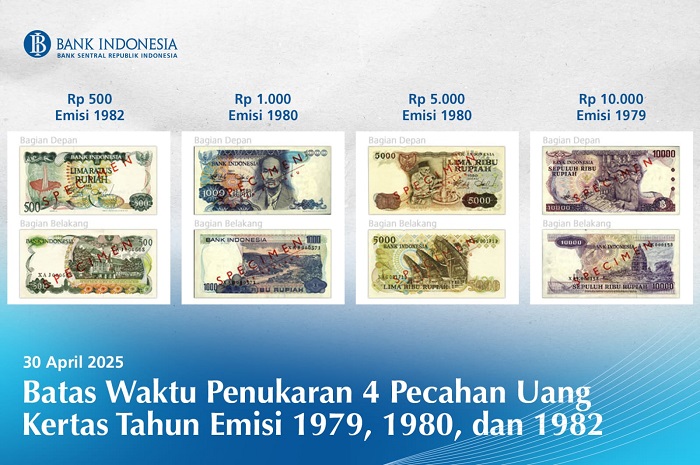 Jangan Terlewat: Besok Batas Akhir Penukaran Uang Emisi 1979-1982