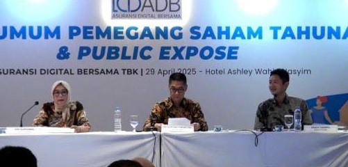 Manajemen YOII ketika menggelar RUPST. Asuransi Digital (YOII) Catat Laba Melonjak 168,41% di 2024