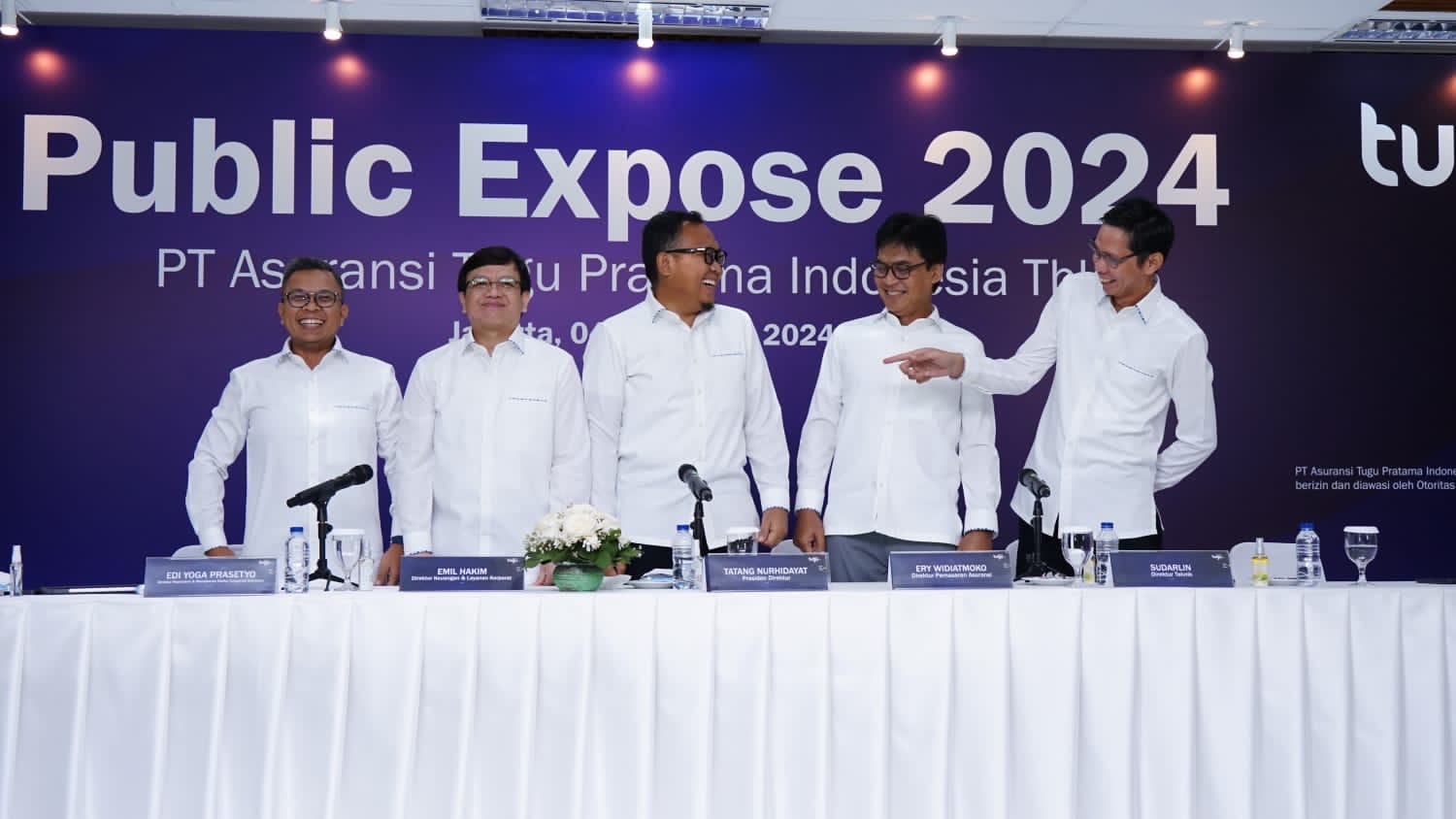 Pengurus Asuransi Tugu Pratama di sela-sela pelaksanaan public expose perseroan. FOTO - ISTIMEWA TUGU Obral dividen Rp280,34 Miliar, Periksa Jadwalnya
