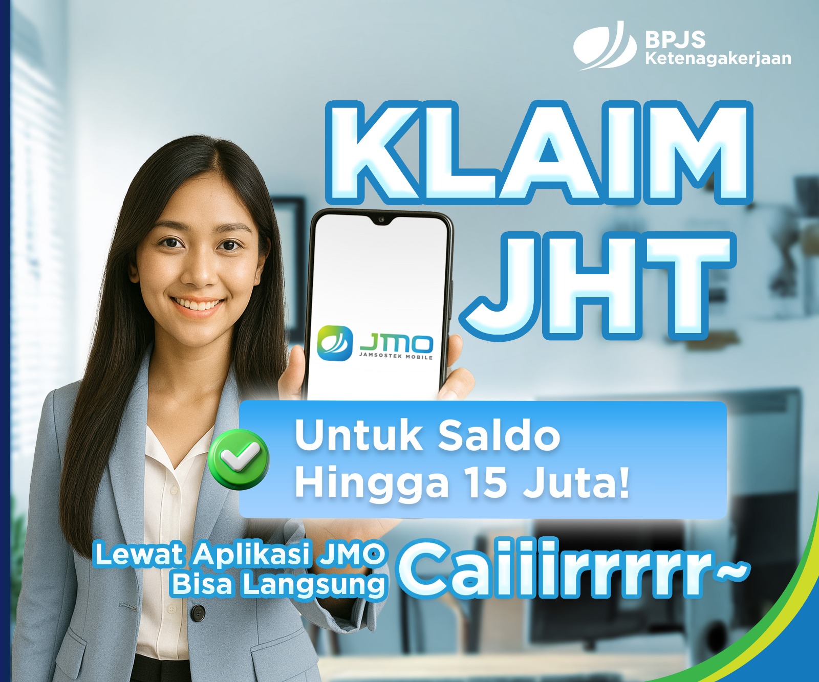 Klaim JHT kini semudah membalik telapak tangan via JMO. FOTO - ISTIMEWA Gak Perlu Antre, Klaim JHT Rp15 Juta Kini Bisa via JMO!