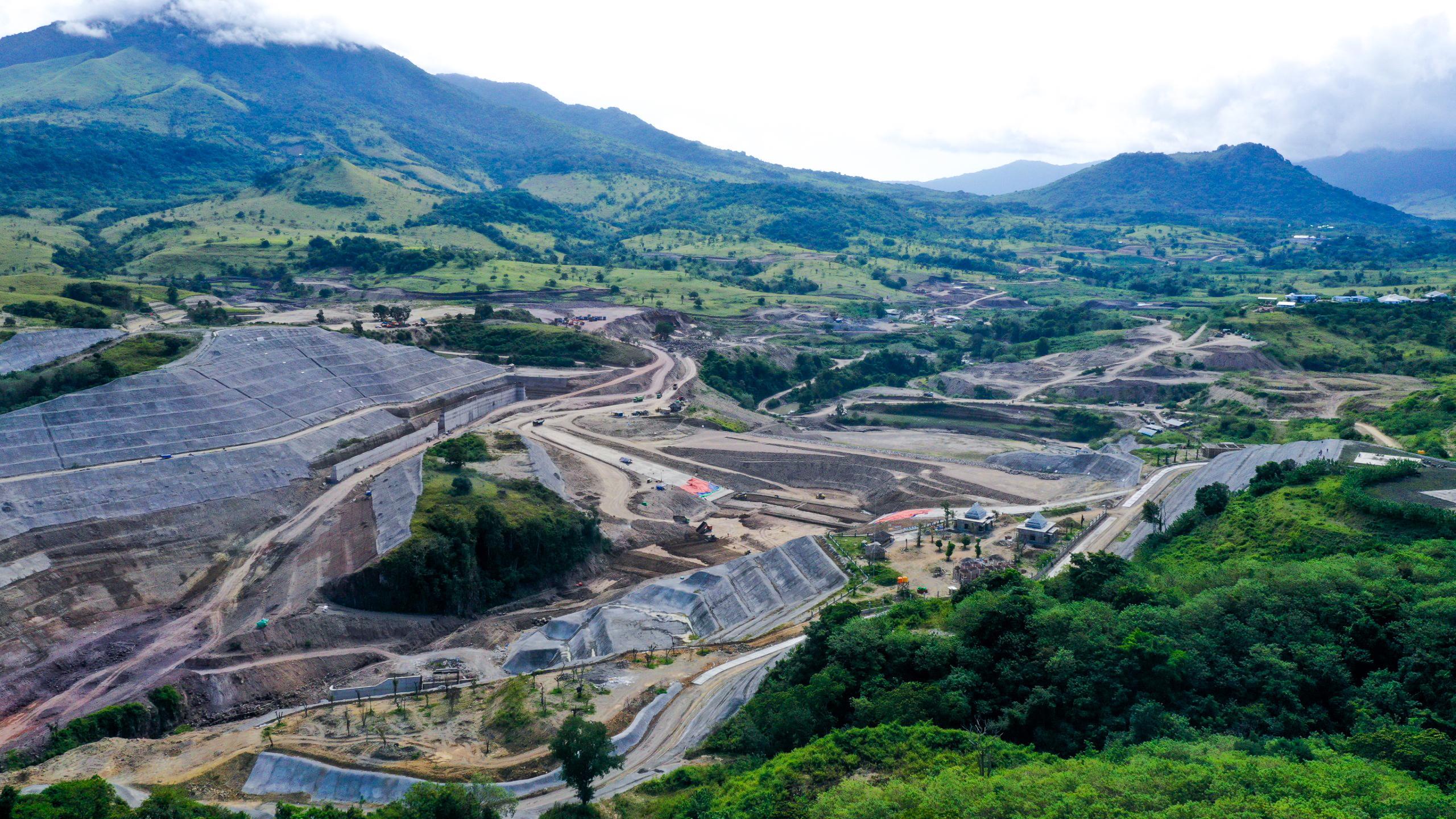 Situasi terkini proyek bendungan Mbay di Nusa Tenggara Timur. FOTO - ISTIMEWA Pusat Ekonomi Anyar, WSKT Kebut Bendungan Mbay Rp1,47 Triliun
