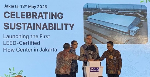 Peluncuran Marunda Flow Center oleh APL Logistk di Kawasan Industri KBN Marunda (Foto: Ismadi Amrin/InfoPublik) Genjot Ekspor, APL Logistik Luncurkan Marunda Flow Center