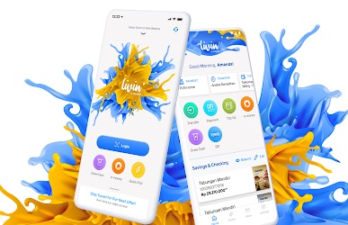 Aplikasi Livin. by Mandiri.(Foto: Istimewa) Nilai Transaksi Livin by Mandiri Kuartal I Tembus Rp1.070 Triliun