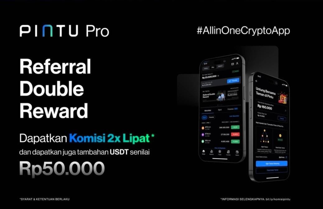PT Pintu Kemana Saja (PINTU), aplikasi crypto all-in-one pertama di Indonesia, terus berkomitmen untuk mendorong lebih luas penetrasi aset crypto dalam negeri. Crypto Makin Cuan, Akses Investasi Diperluas