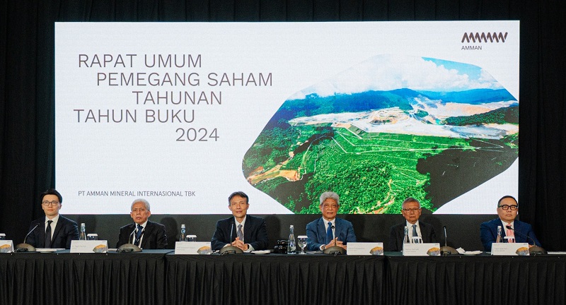 Manajemen AMMN ketika menggelar RUPST. Amman Mineral (AMMN) Putuskan Tak Bagi Dividen, Ini Alasannya