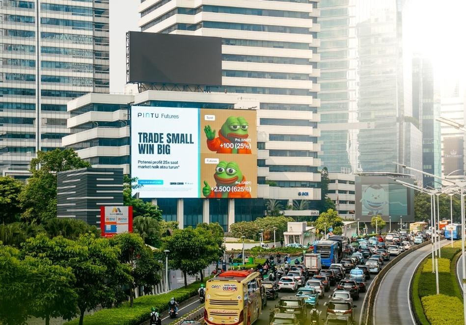 Potret salah satu iklan Billboard dari PINTU. PINTU Futures Catat Performa Positif di Mei 2025
