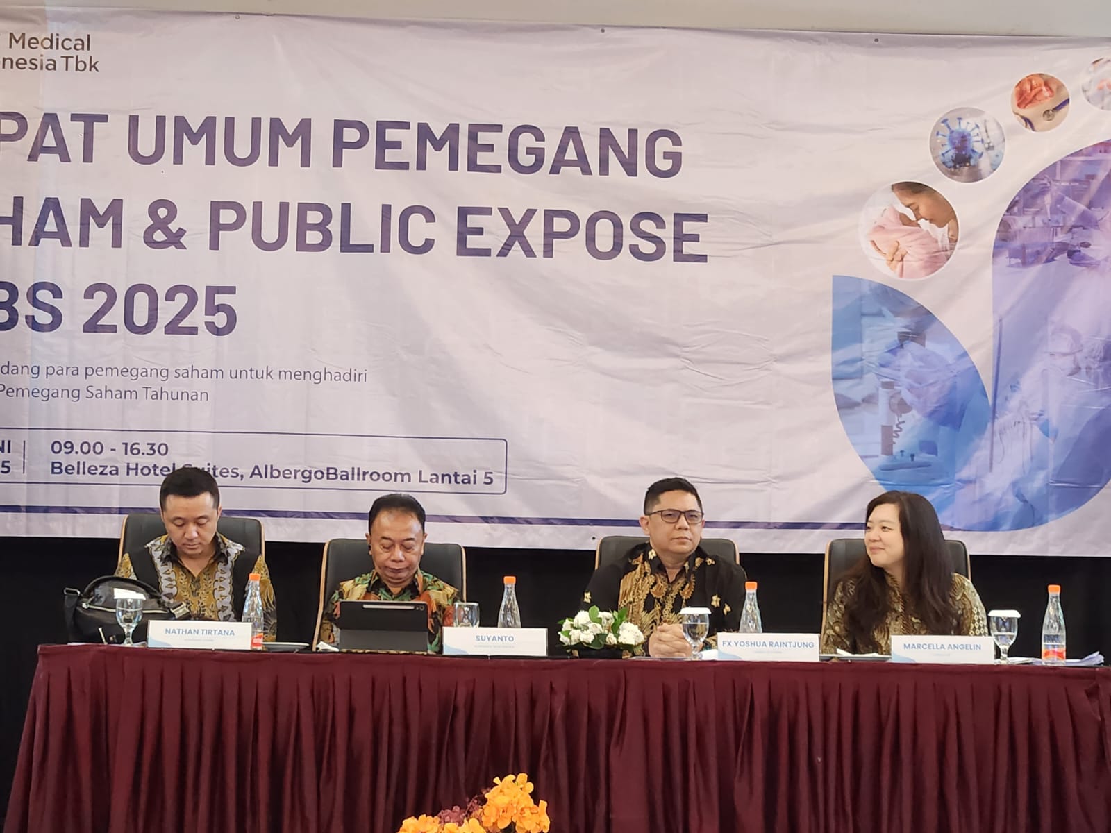 jajaran manajemen PT UBC Medical Indonesia Tbk (LABS) saat public expose. DOK/ISITIMEWA Bidik Pasar ASEAN dan Negara Muslim, UBC Medical (LABS) Siap Ekspansi