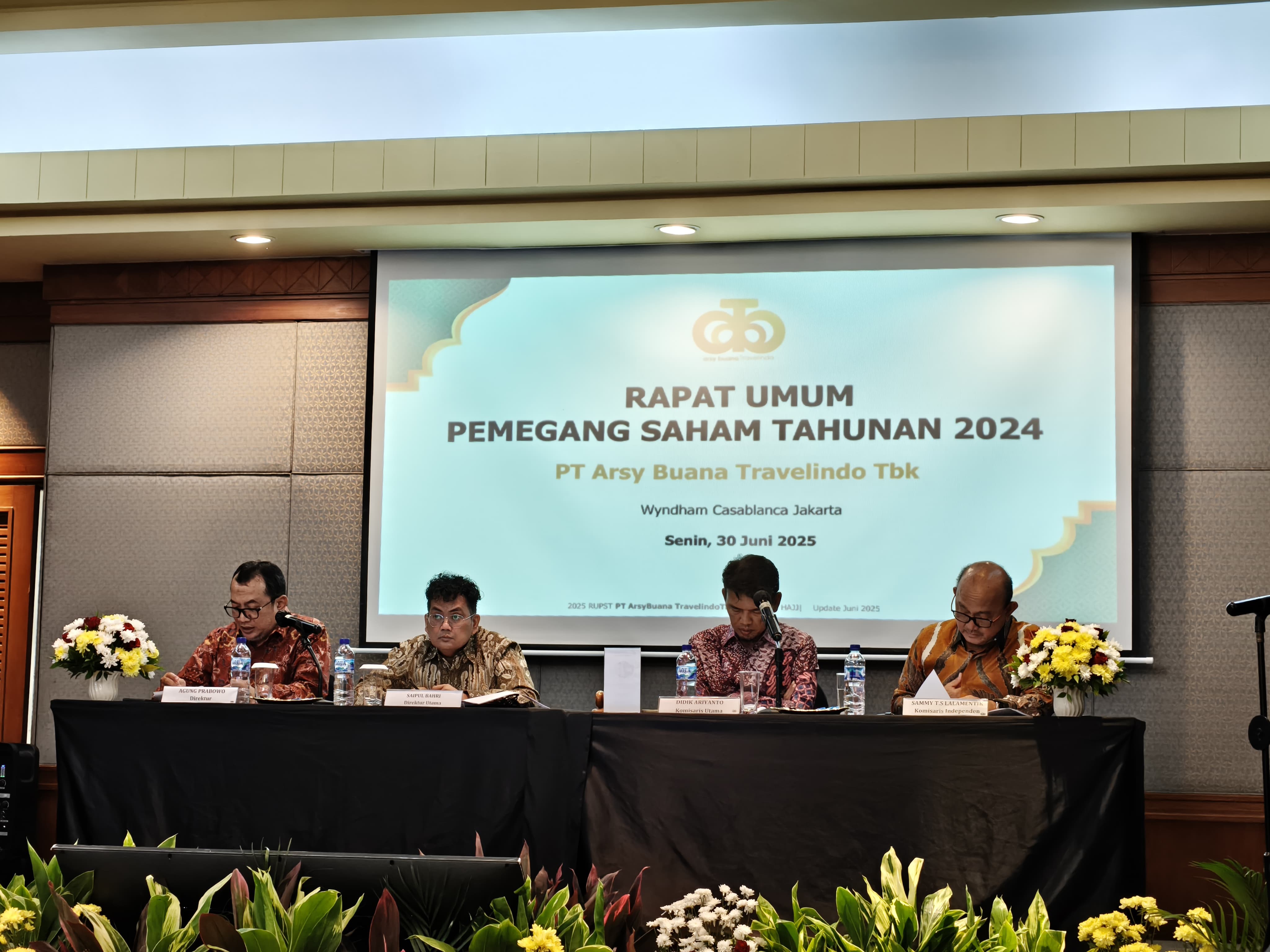 Arsy Buana Travelindo (HAJJ) tegaskan kinerja kuat dan strategi penguatan segmen hotel. DOK/ISTIMEWA Arsy Buana (HAJJ) Optimis Jaga Tren Pertumbuhan Berkelanjutan
