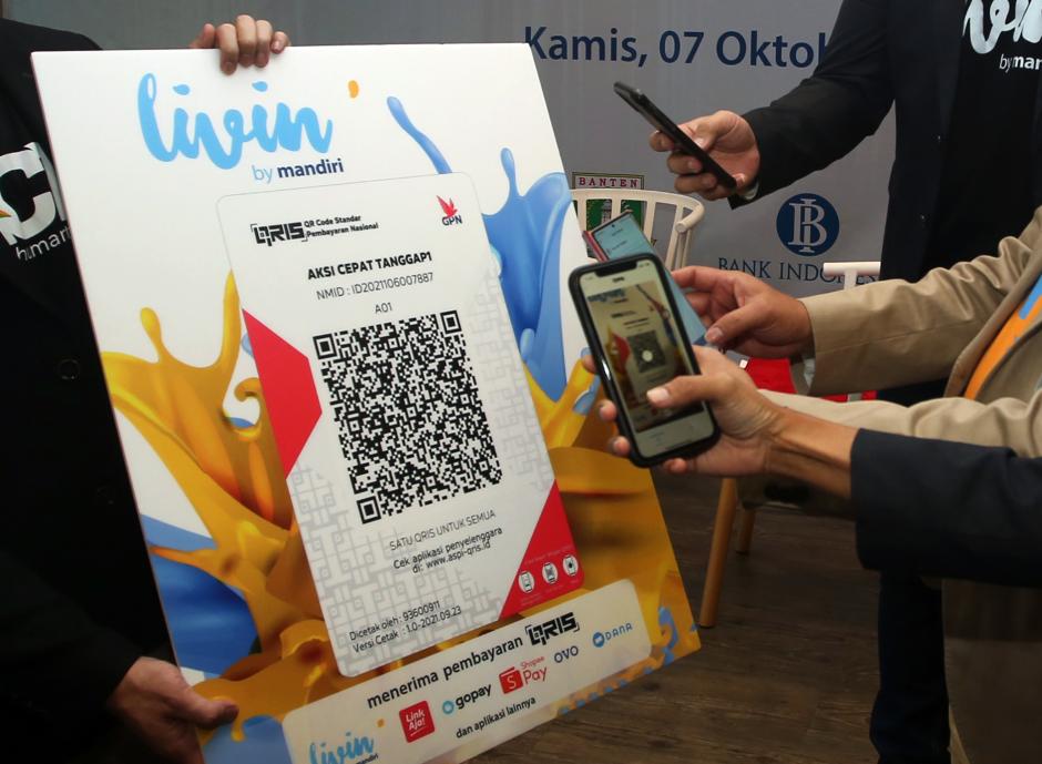 Ilustrasi QRIS Livin by Mandiri. Dok. Bank Mandiri. BMRI Catat Transaksi QRIS Global Livin' by Mandiri Tumbuh 3 Kali Lipat