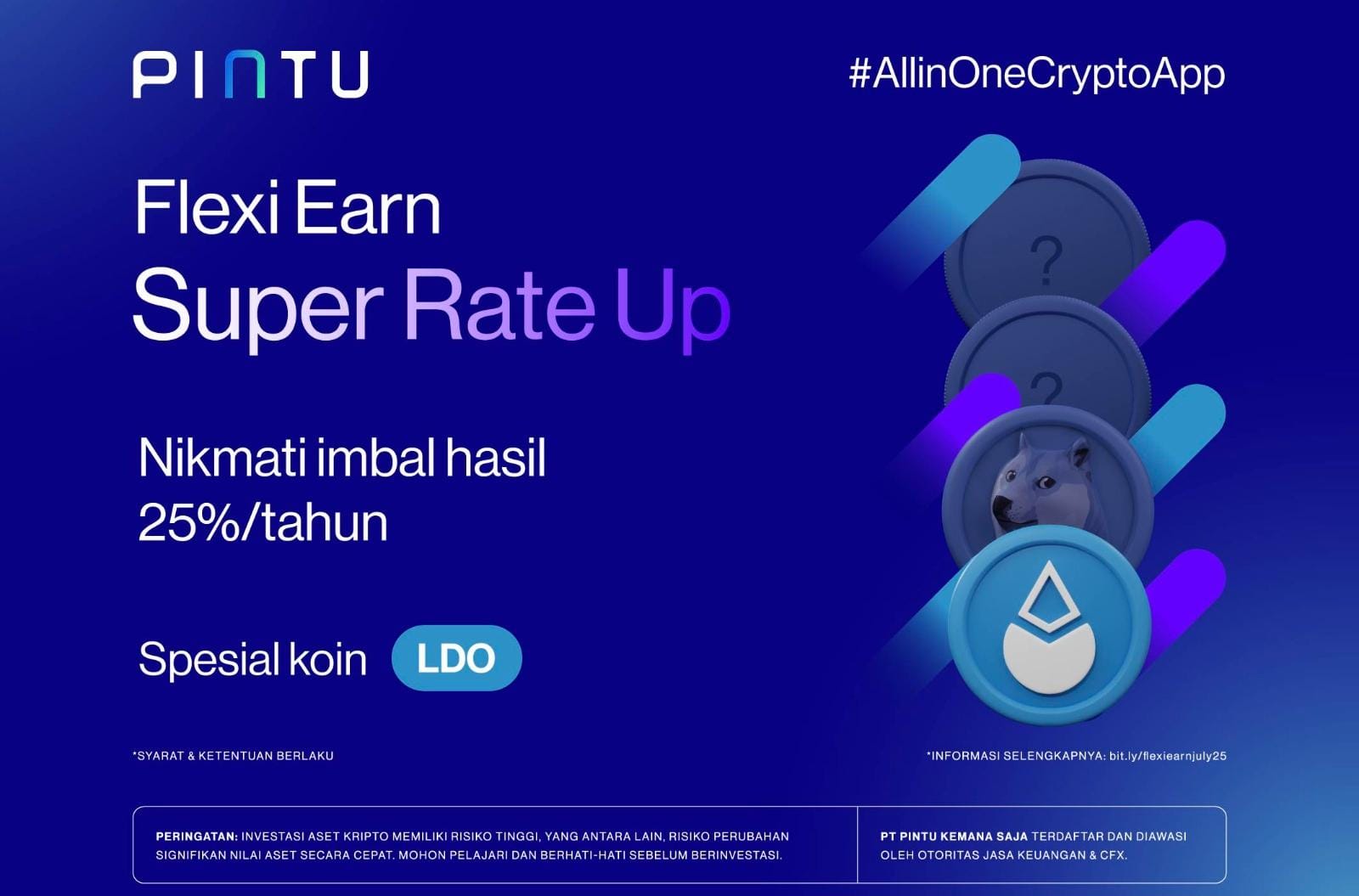 PINTU Beri Imbal Hasil Fitur Flexi Earn, Ini Besarannya