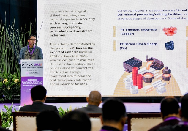 Sekretaris Jenderal Kementerian Energi dan Sumber Daya Mineral (ESDM) Dadan Kusdiana ketika menghadiri acara Digital Transformation Indonesia Conference and Expo (DTI-CX) di Jakarta, Rabu (6/8). Minerba Salah Satu Andalan Kejar Pertumbuhan 8 Persen