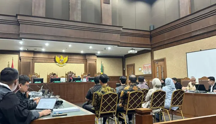 Sidang lanjutan Dugaan investasi fiktif Taspen di pengadilan Tindak Pidana Korupsi (Tipikor) Jakarta Pusat .(Foto:Ist). Jaksa KPK Hadirkan 3 Bos Perusahaan Sekuritas di Sidang Korupsi Taspen