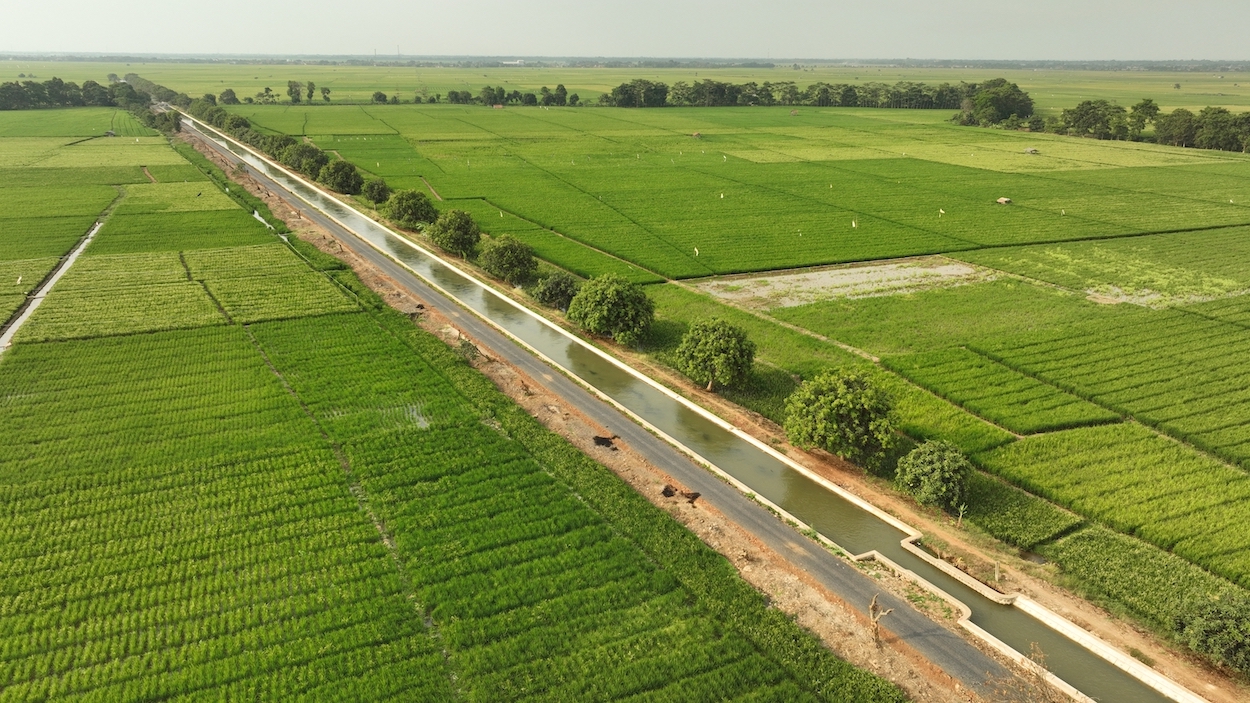 Salah satu penampakan hasil pengerjaan irigasi oleh Waskita Beton Precast. FOTO - ISTIMEWA Waskita (WSKT) Kebut Proyek Irigasi Banten Rp415,44 Miliar