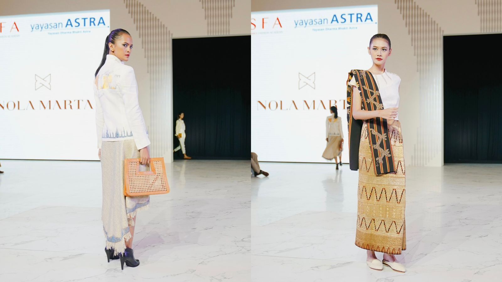 ELEGAN - Tapis Lampung melenggang di Fashion Nation 2025 lewat karya Nola Marta. Tradisi bertemu inovasi, warisan budaya jadi inspirasi pada, Sabtu, 21 September 2025. FOTO - ISTIMEWA Usung Semangat Pemberdayaan, Ini Kampung Berseri Astra Negeri Katon
