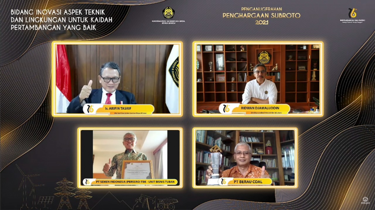 SIG Raih Penghargaan Subroto dari Kementerian ESDM