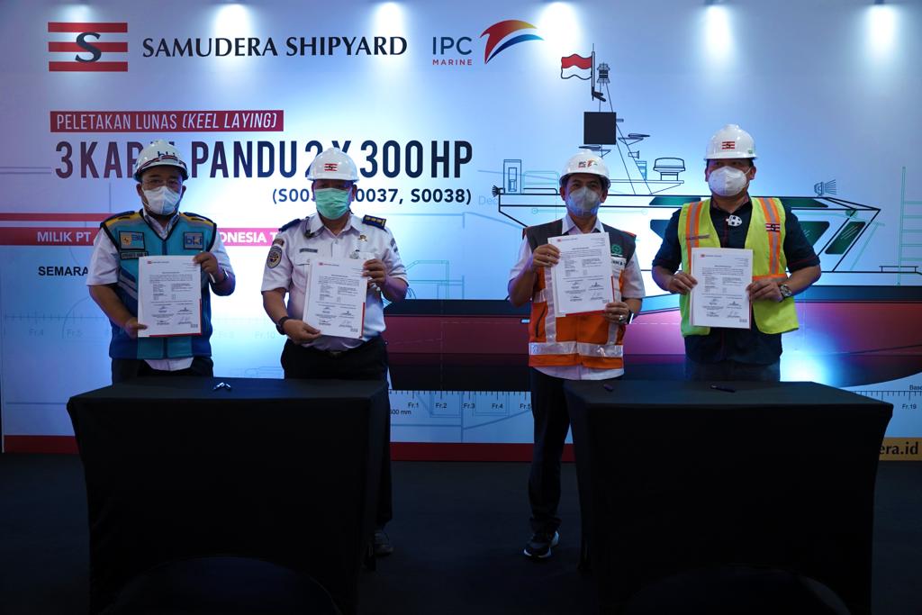 Bangun Tiga Kapal Pandu Baru, IPCM Mulai Letakkan Keel Laying