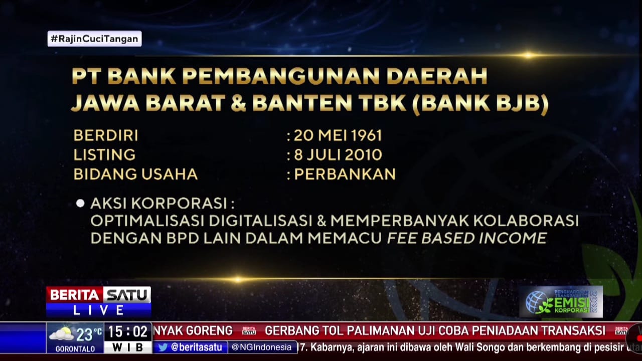 Cegah Perubahan Iklim, bank bjb Raih Dua Penghargaan Emisi Korporasi 2022