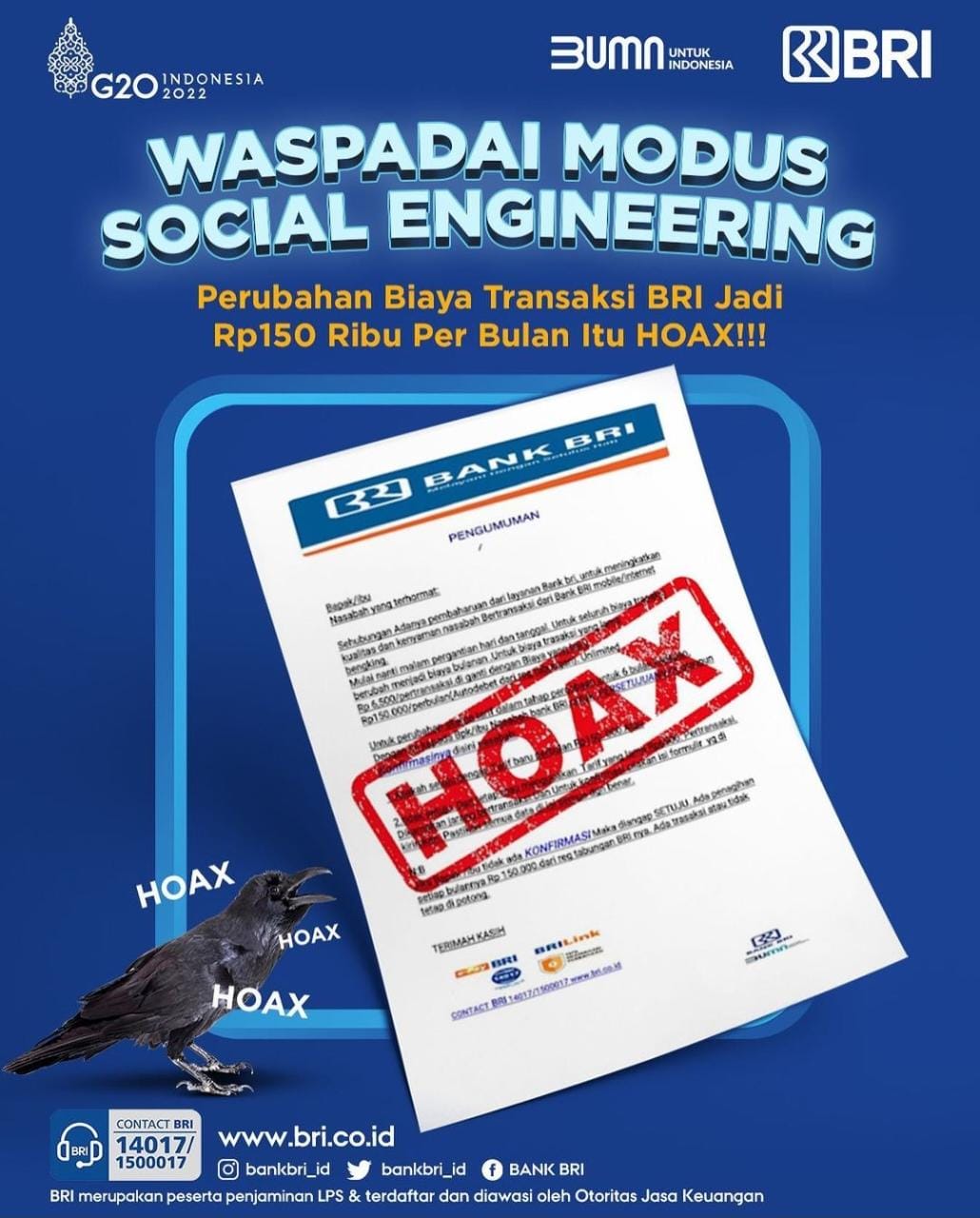 Perangi Soceng, BRI Turut Aktif Ungkap Kejahatan Perbankan