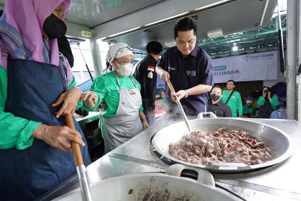 BRI Sedia Posko Trauma Healing, Erick Thohir Apresiasi BUMN Bantu Korban Gempa Cianjur