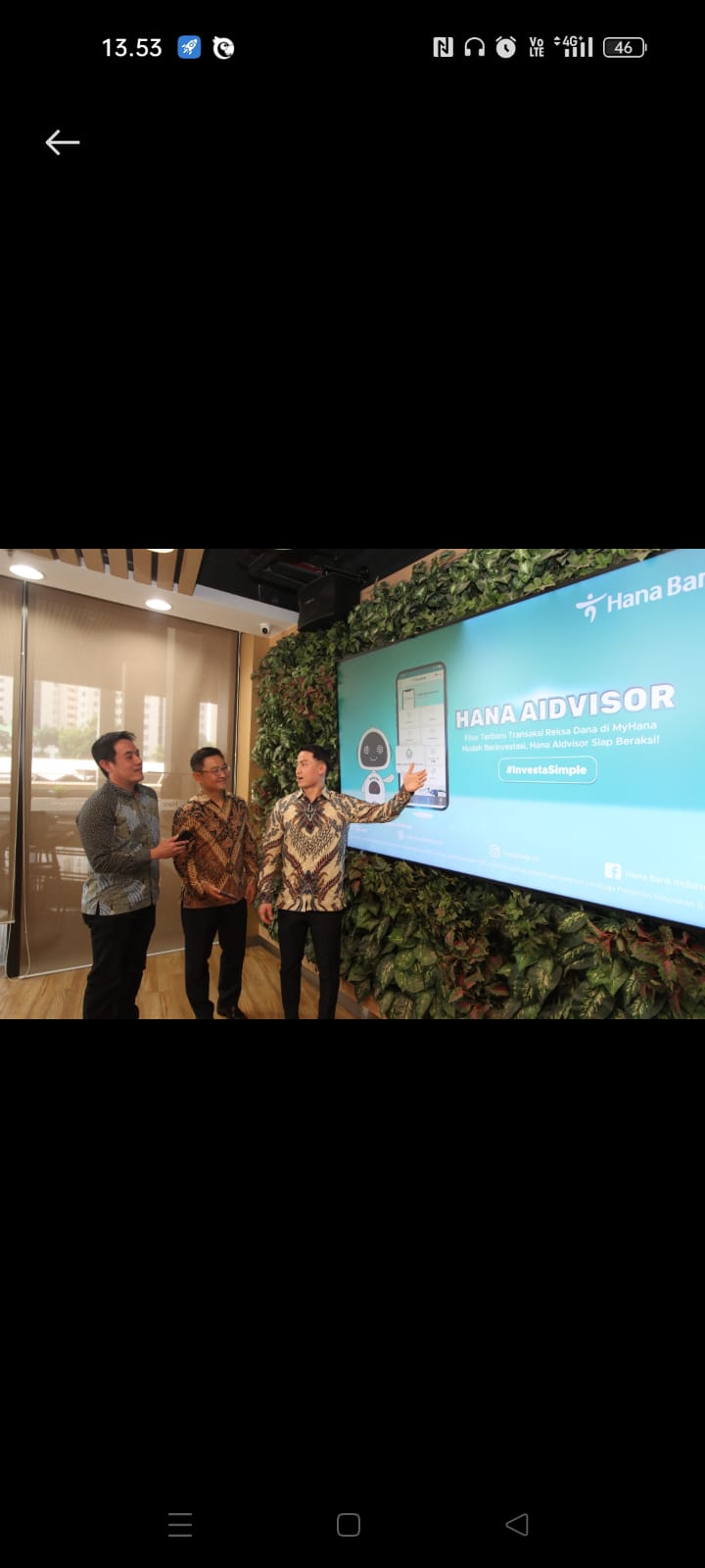 Bank Hana Hadirkan Fitur Hana Aldvisor, Penuhi Kebutuhan Layanan Perbankan Digital
