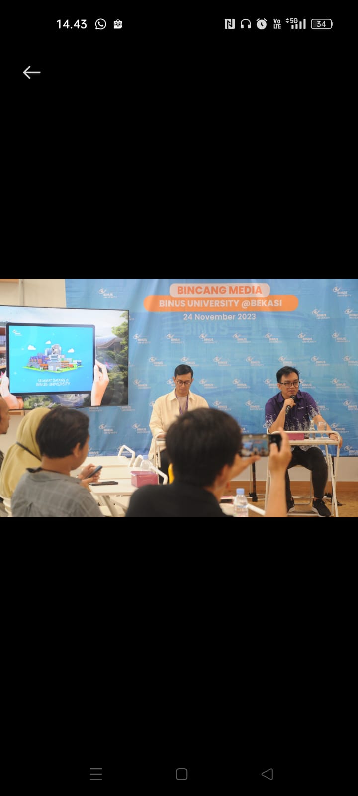 BINUS University @Bekasi menggunakan teknologi AR dan VR untuk memberikan pengalaman pembelajaran mendalam dan interaktif. dok. BINUS. BINUS University @Bekasi, Siapkan Generasi Unggul melalui Pendidikan 5.0