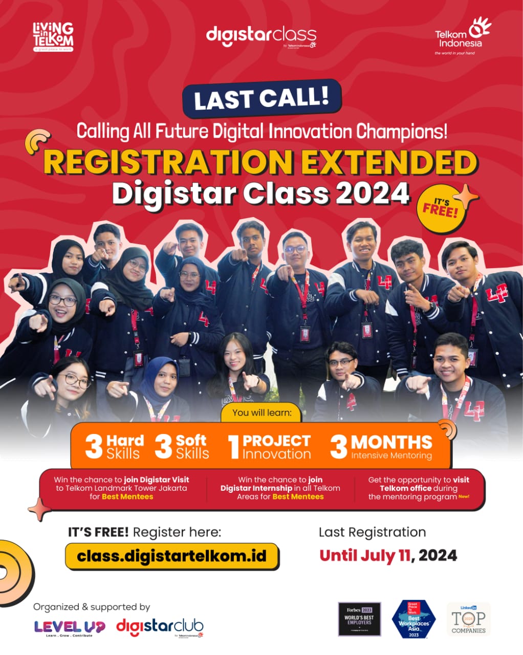 Talenta Muda Berbakat, Telkom Ajak Daftar Program Digistar Class 2024