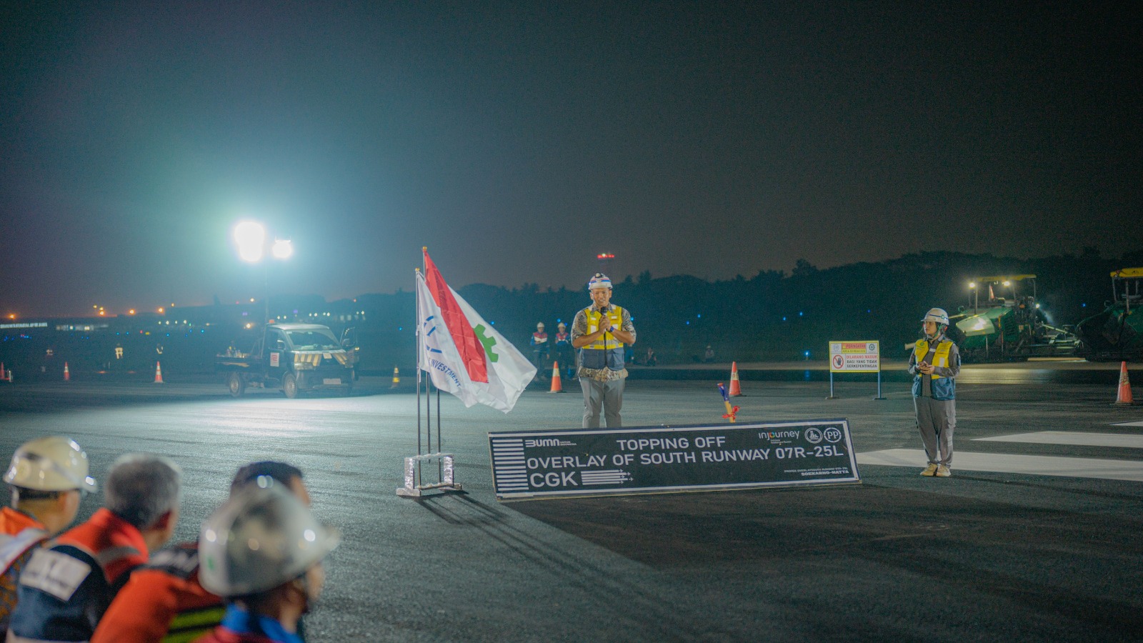PTPP Rampungkan 83,98% Pekerjaan Overlay Runway Selatan Bandara Soetta