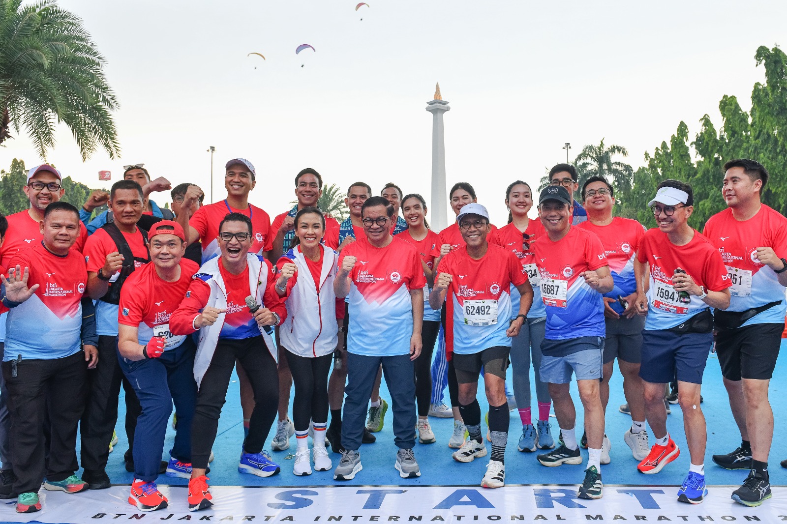 Para peserta BTN Jakim 2025 melakukan start di Silang Monas menuju Stadion Utama Gelora Bung Karno Senayan. FOTO - ISTIMEWA BTN Jakim 2025 Sukses, Ini Kata Gubernur DKI Jakarta