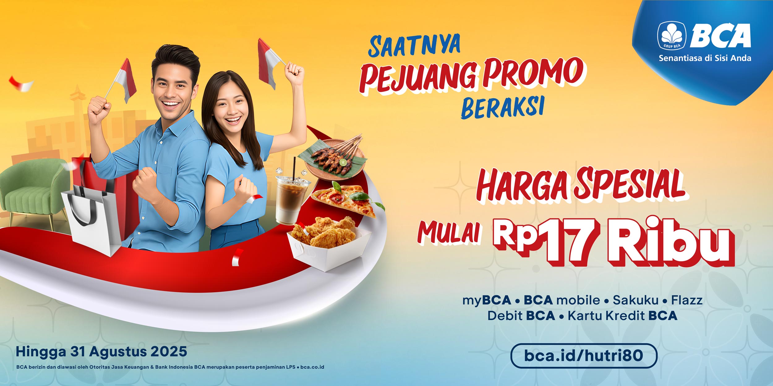 HUT ke-80 RI, BCA Tawarkan Promo Mulai Rp17 Ribu di Puluhan Merchant
