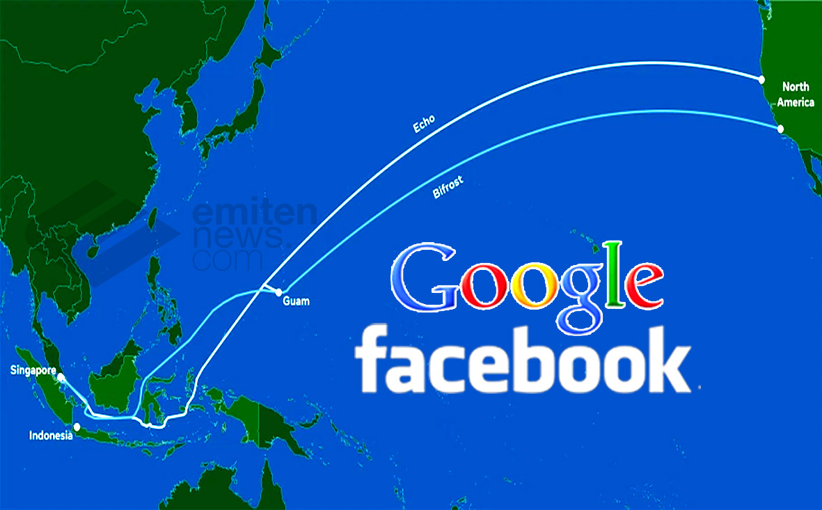 Facebook dan Google Danai Kabel Internet Bawah Laut Dari AS ke Indonesia