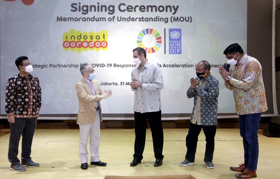 UNDP Gandeng Indosat Ooredoo (ISAT Dukung Penanggulangan COVID-19 dan Percepatan SDGs