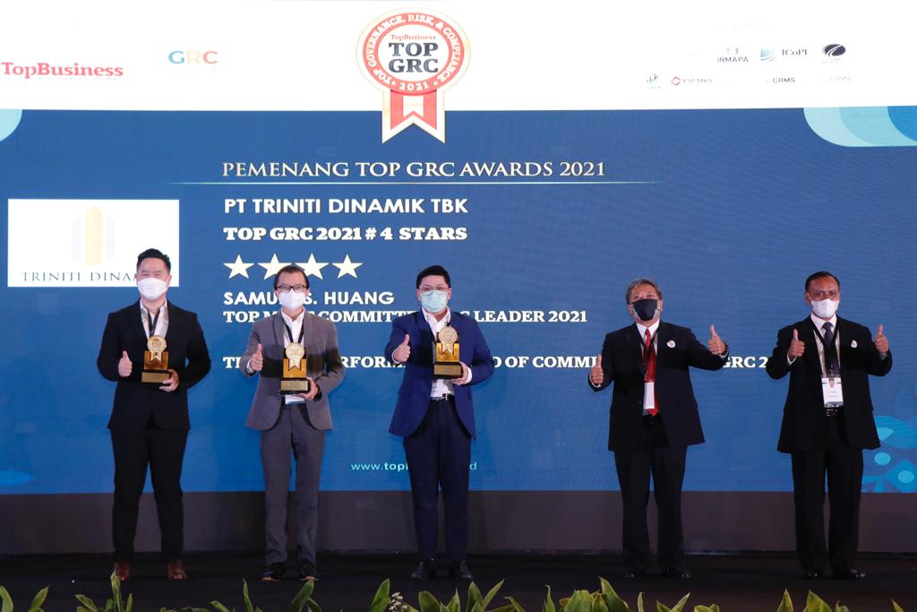 Performa Positif, Triniti Dinamik (TRUE) Sabet Tiga Penghargaan Top GRC Award 