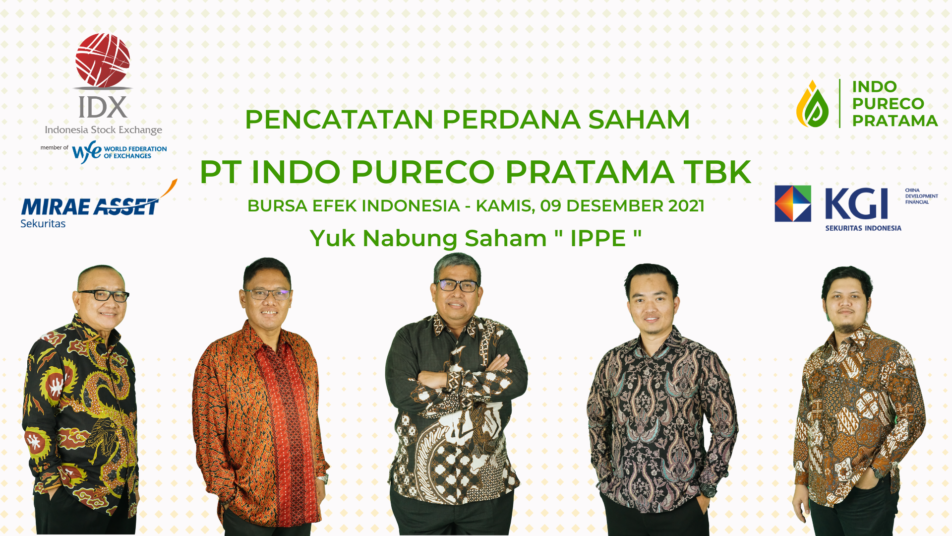 Kantongi Rp100 Miliar, Listing Perdana Indo Pureco Pratama (IPPE) Langsung ARA