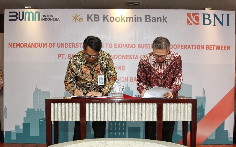 Perluas Bisnis Internasional, BNI (BBNI) Bersinergi dengan KB Kookmin Bank
