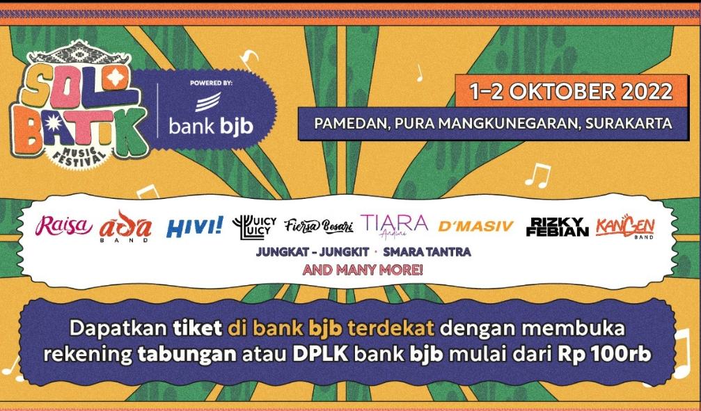 Buka Rekening Bank BJB (BJBR), Gratis Nonton Solo Batik Music Festival