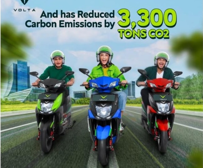 Volta Kalim Kurangi Emisi Karbon sebesar 3.300 Ton untuk Jarak Tempuh 100 Juta Kilometer