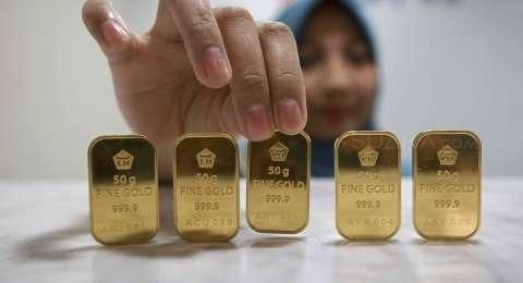 Harga Emas Antam Hari Ini Turun Rp1.000 Per Gram