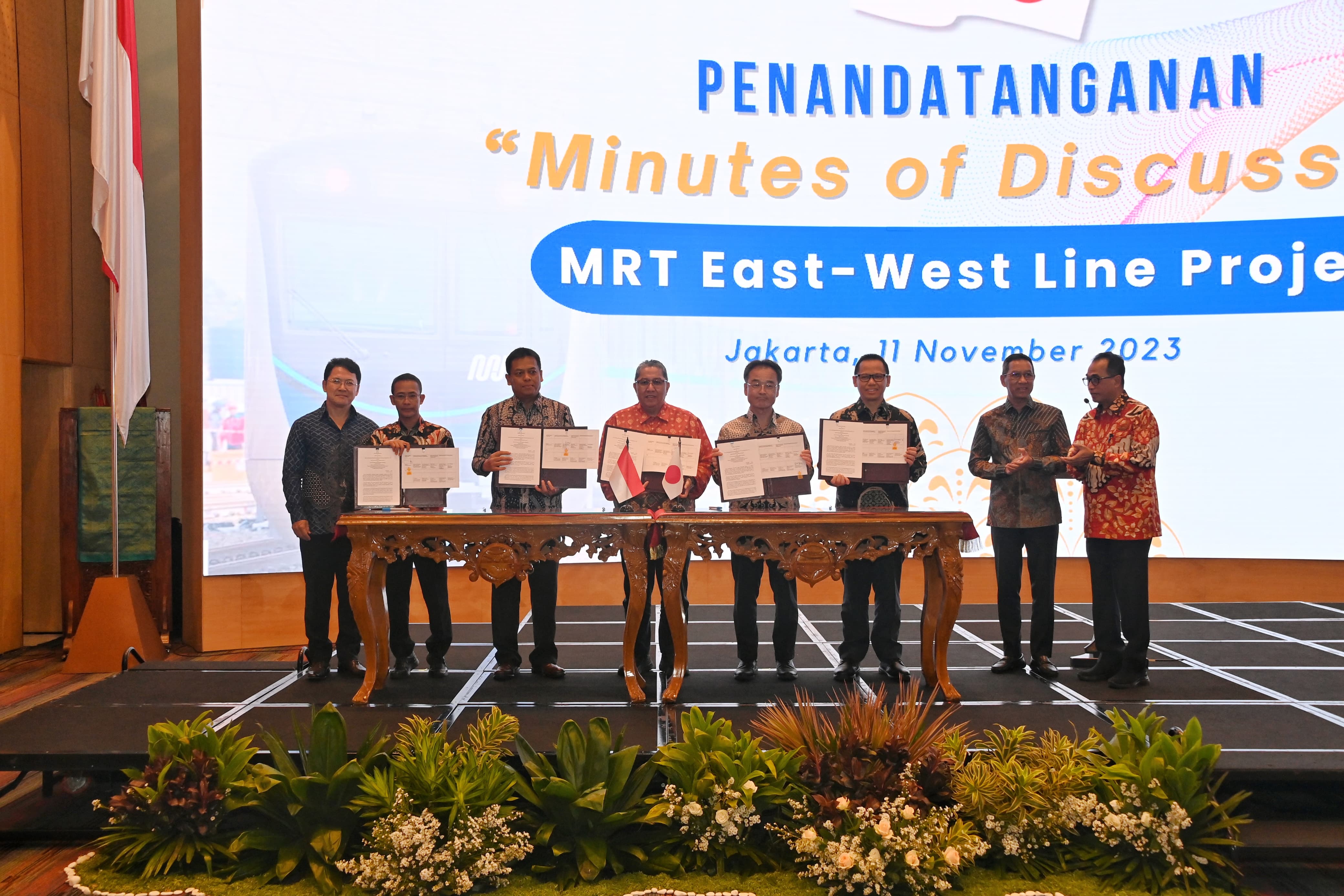 RI dan JICA Tandatangani Penilaian Proyek Pembangunan MRT Koridor Timur-Barat