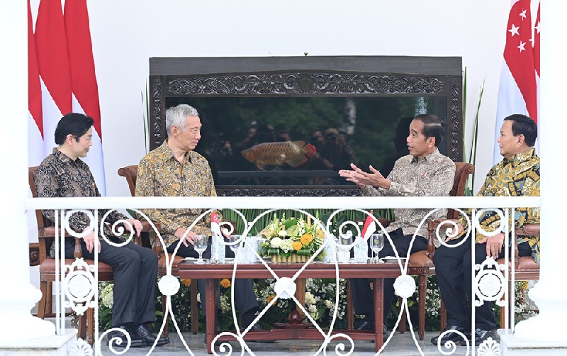Presiden Jokowi dan PM Lee Saling Kenalkan Calon Pemimpin Baru