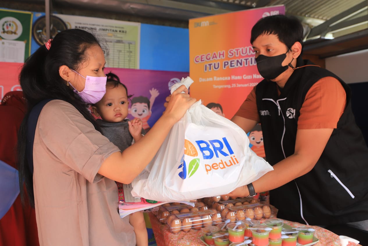 Hari Gizi Nasional 2022, BRI (BBRI) Salurkan Bantuan Pencegahan Stunting Anak Indonesia