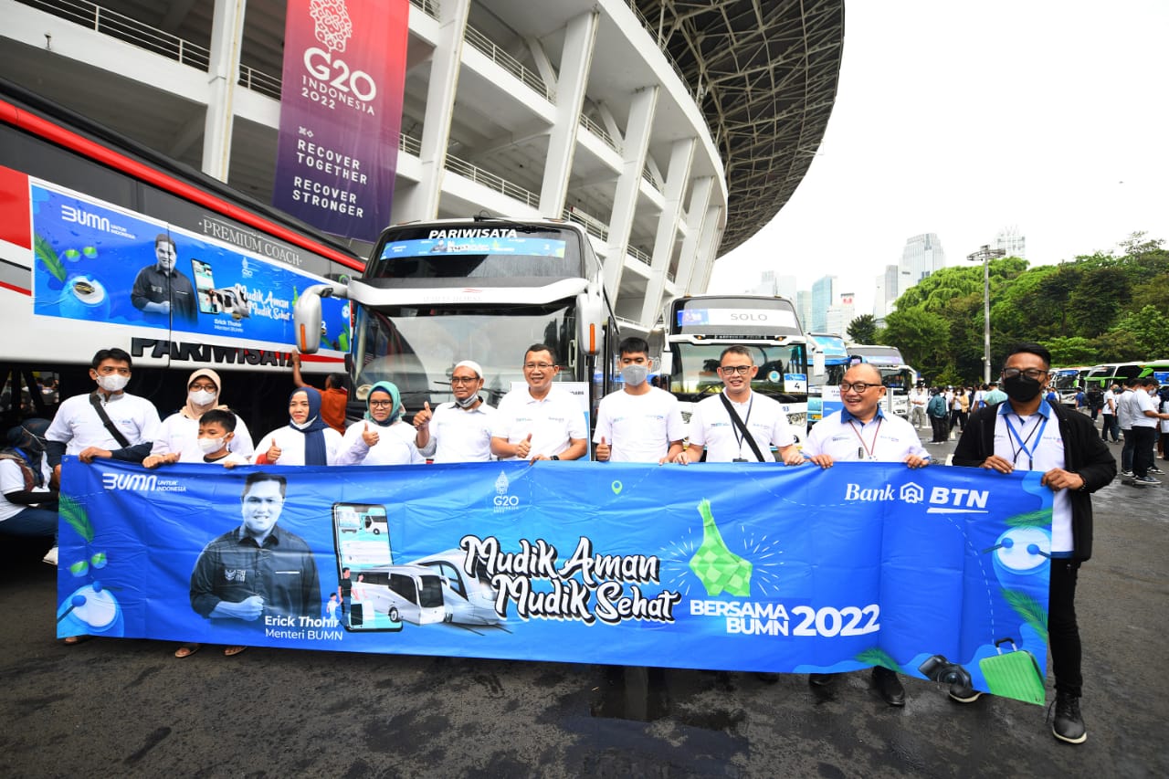 Sediakan 15 Bus, Bank BTN (BBTN) Sukseskan Mudik Aman Mudik Sehat BUMN 2022