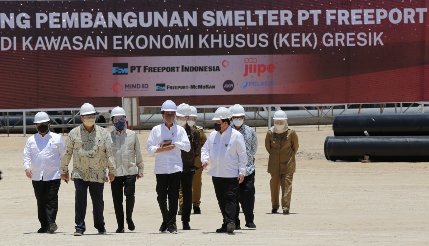 Menteri ESDM Puas atas Kemajuan Pembangunan Smelter Freeport di KEK Gresik